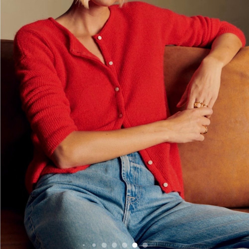 Sezane Red Women's Cardigan